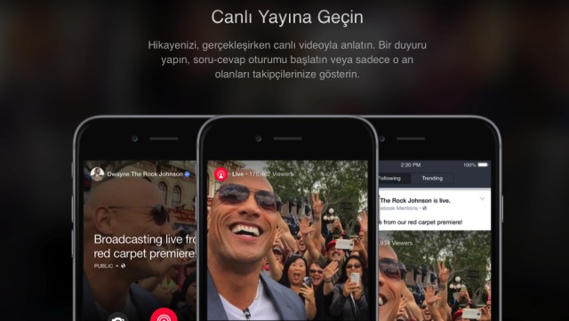 facebook canli yayin mentions
