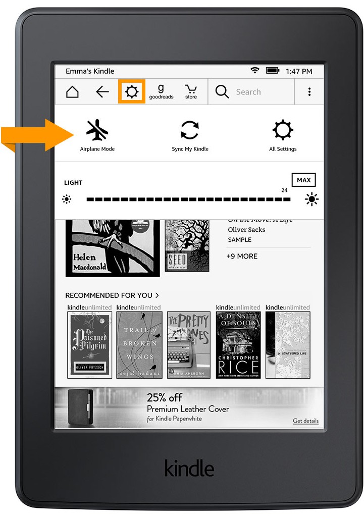 kindle hizli ayarlar
