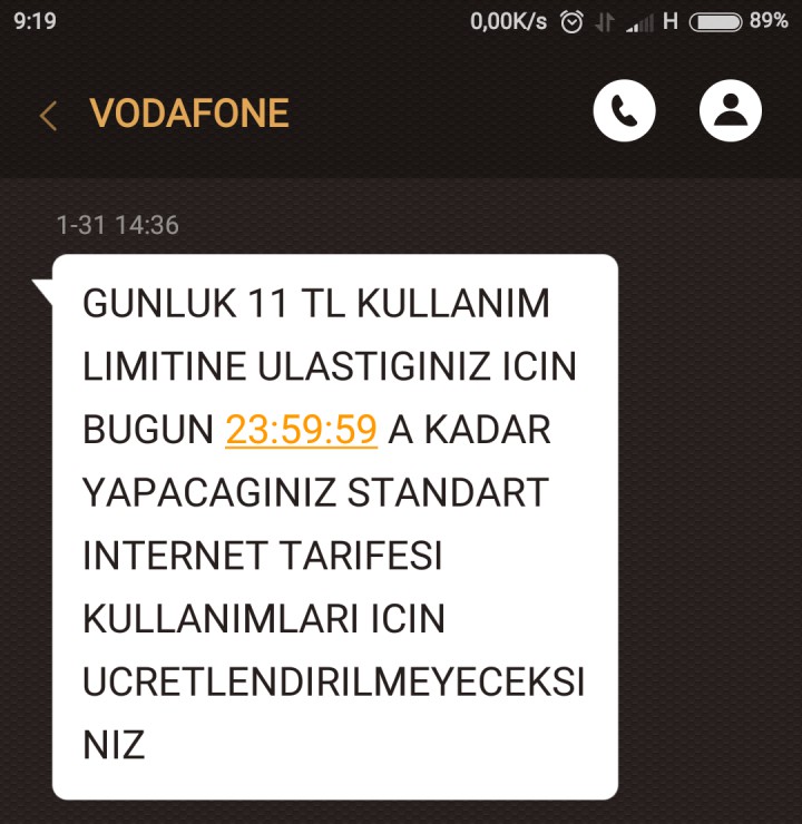 vodafone internet ucreti - onur sendere